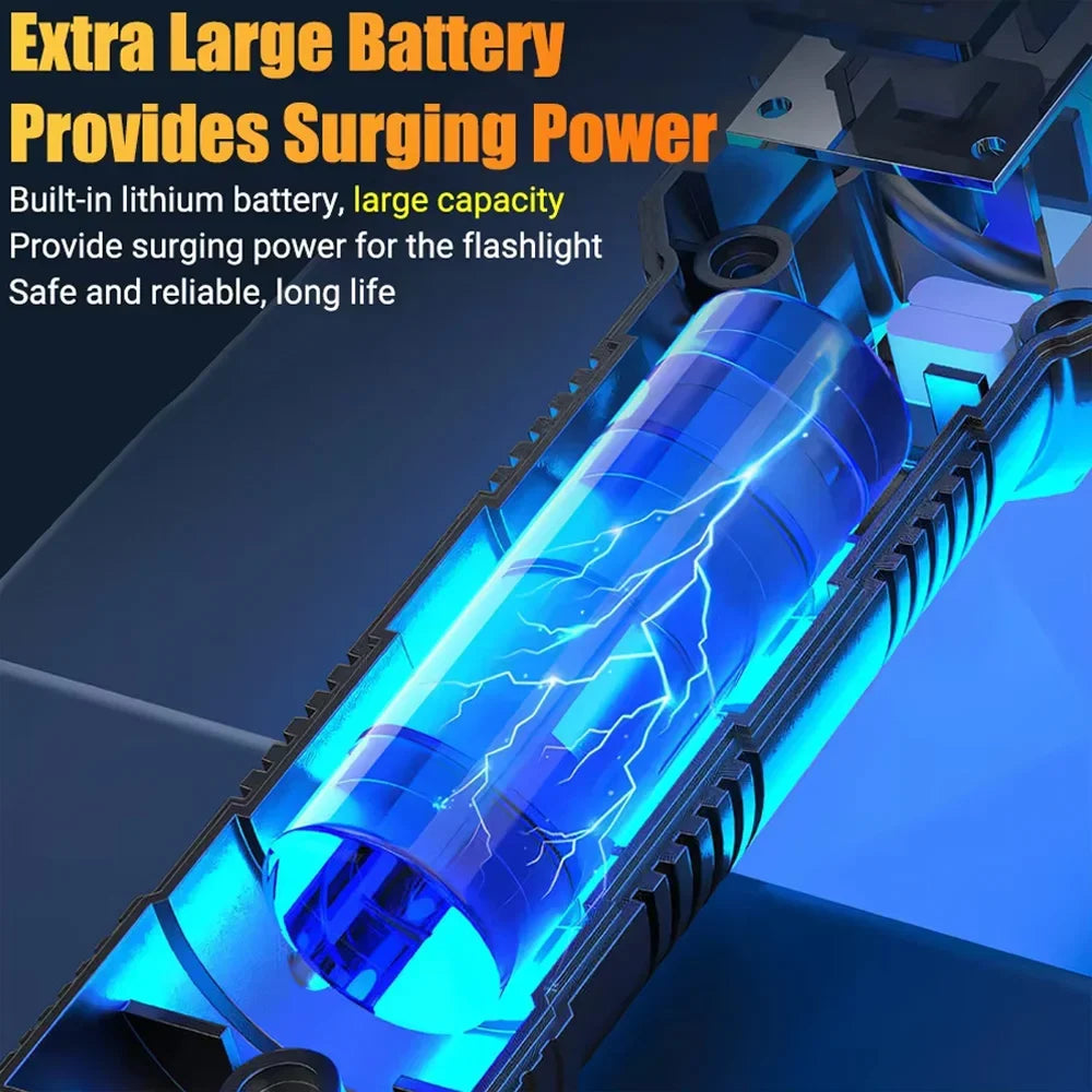 Linterna Táctica LED Recargable USB con Zoom — Alta Potencia y Larga Distancia