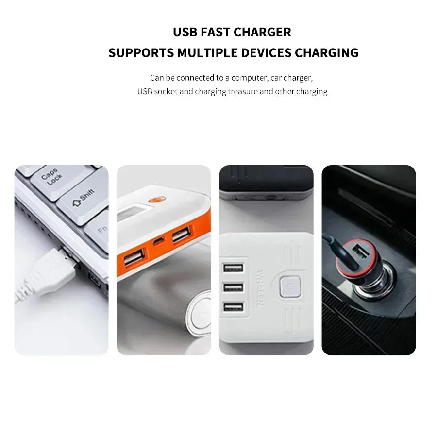 Linterna Táctica LED Recargable USB con Zoom — Alta Potencia y Larga Distancia