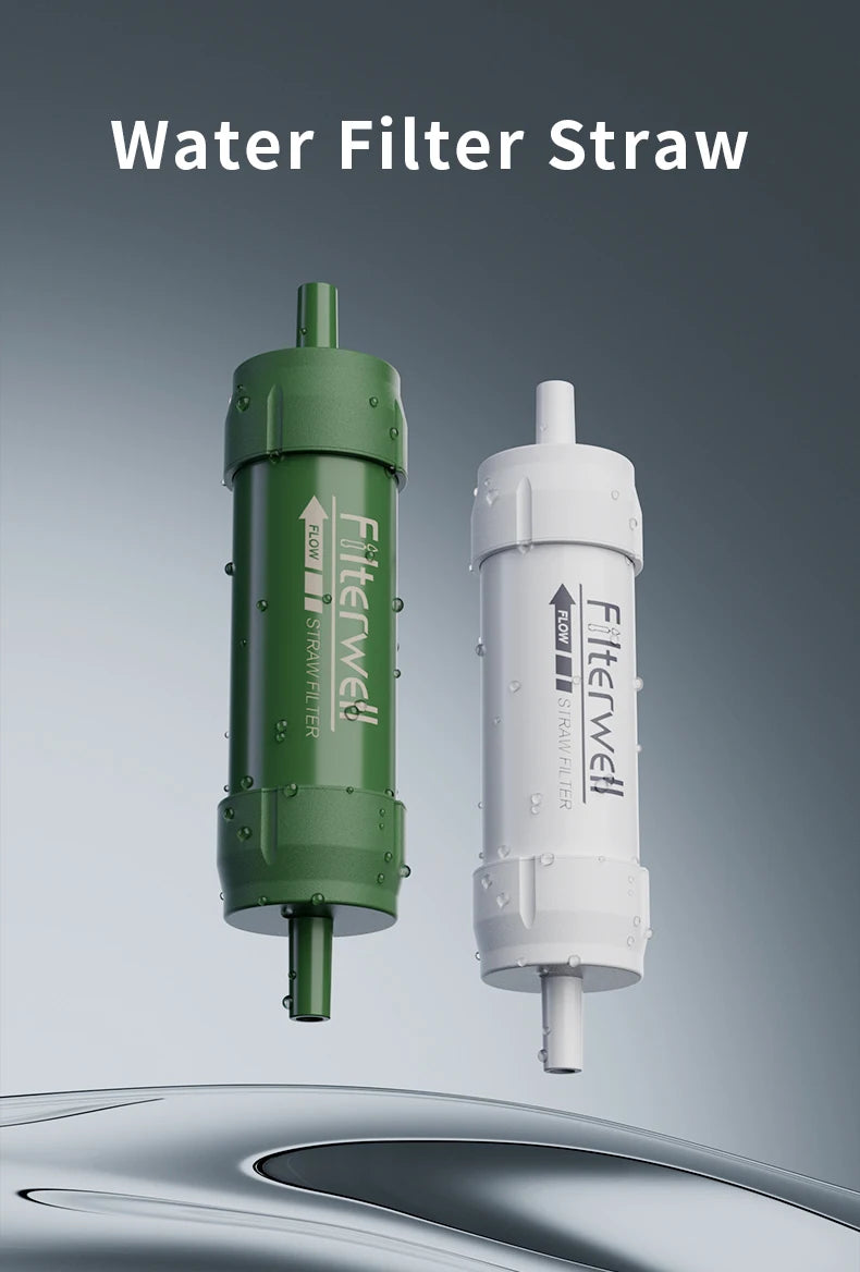 Pajita Filtrante de Agua Portátil — Purificador de Emergencia y Supervivencia