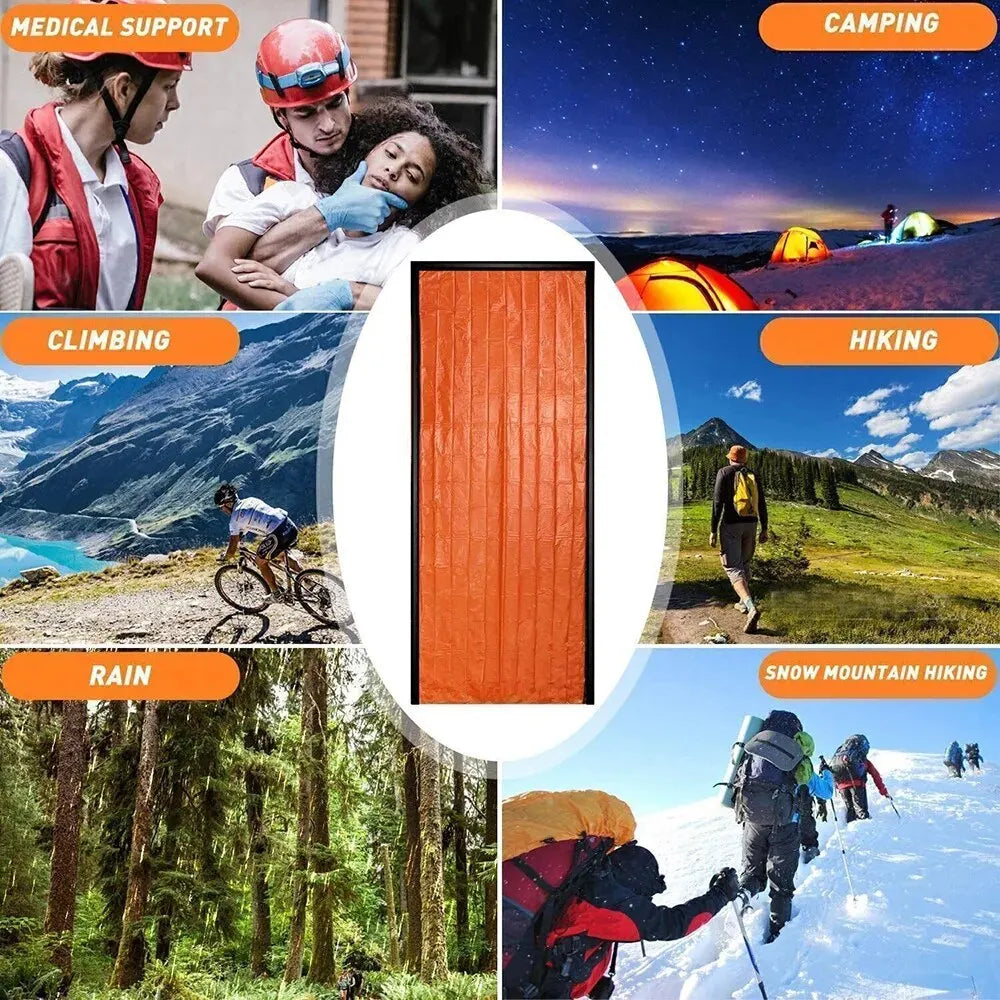 Saco Térmico de Emergencia Impermeable — Bivy Bag para Supervivencia, Camping y Evacuación