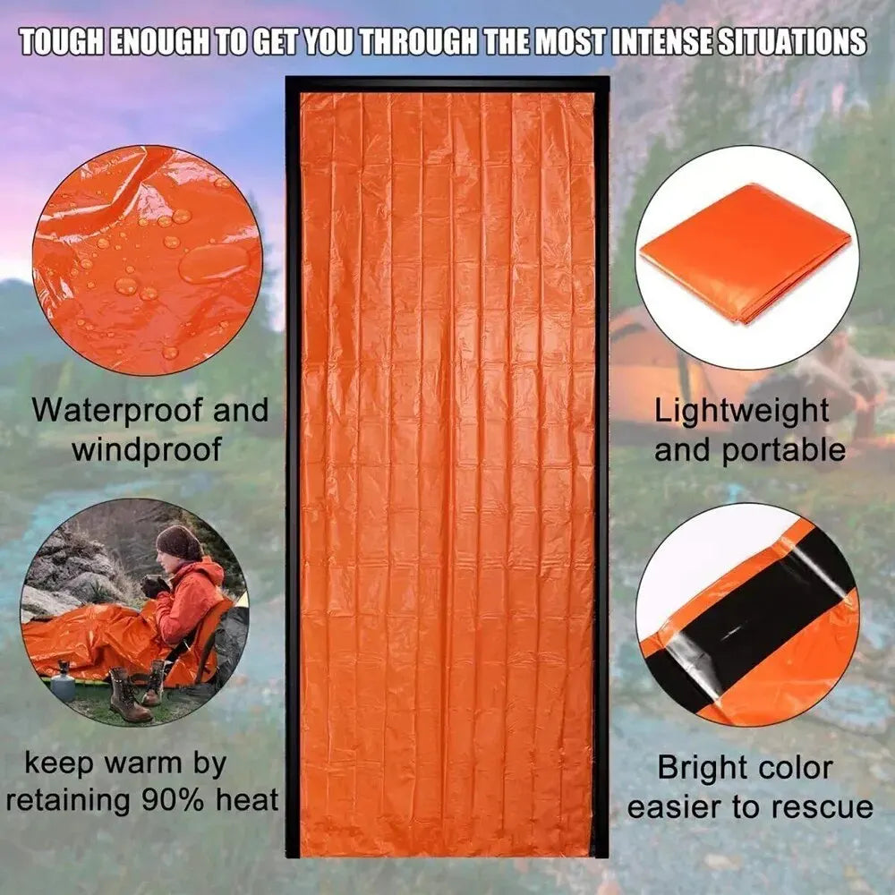 Saco Térmico de Emergencia Impermeable — Bivy Bag para Supervivencia, Camping y Evacuación