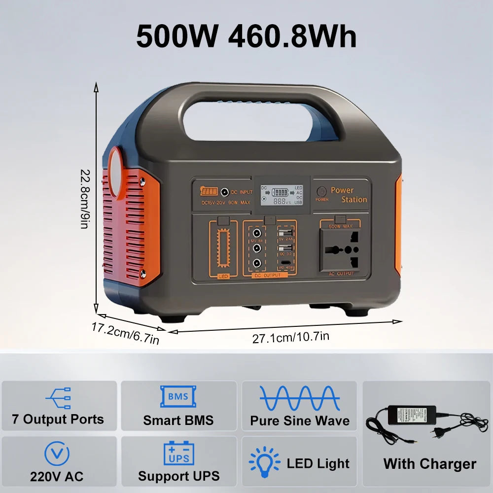 Gaiaray Power Station LiFePO4 — Generador Solar Portátil con Batería de Litio Hierro Fosfato