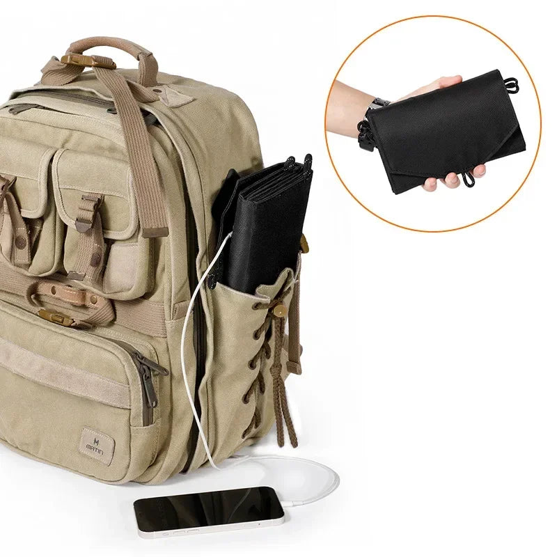 Panel Solar Portátil Plegable 20W con Salida USB — Cargador Solar para Móviles y Outdoor