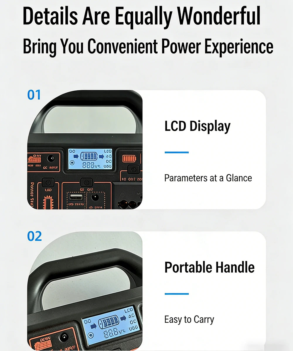 Gaiaray Power Station LiFePO4 — Generador Solar Portátil con Batería de Litio Hierro Fosfato