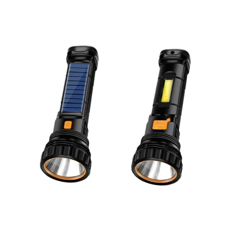 Linterna Solar LED Multifunción con Power Bank para Emergencias