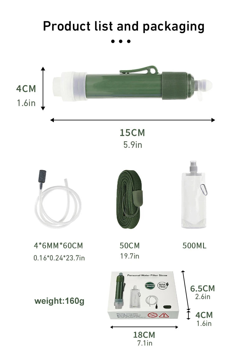 Sistema de Filtración de Agua Westtune — Purificador Outdoor con Bolsa Plegable 4.000 Litros