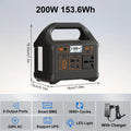 Gaiaray Power Station LiFePO4 — Generador Solar Portátil con Batería de Litio Hierro Fosfato