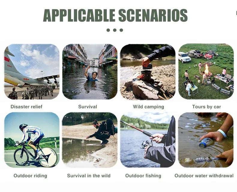 Pajita Filtrante de Agua Portátil — Purificador de Emergencia y Supervivencia