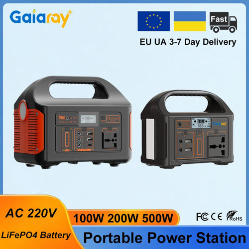 Gaiaray Power Station LiFePO4 — Generador Solar Portátil con Batería de Litio Hierro Fosfato