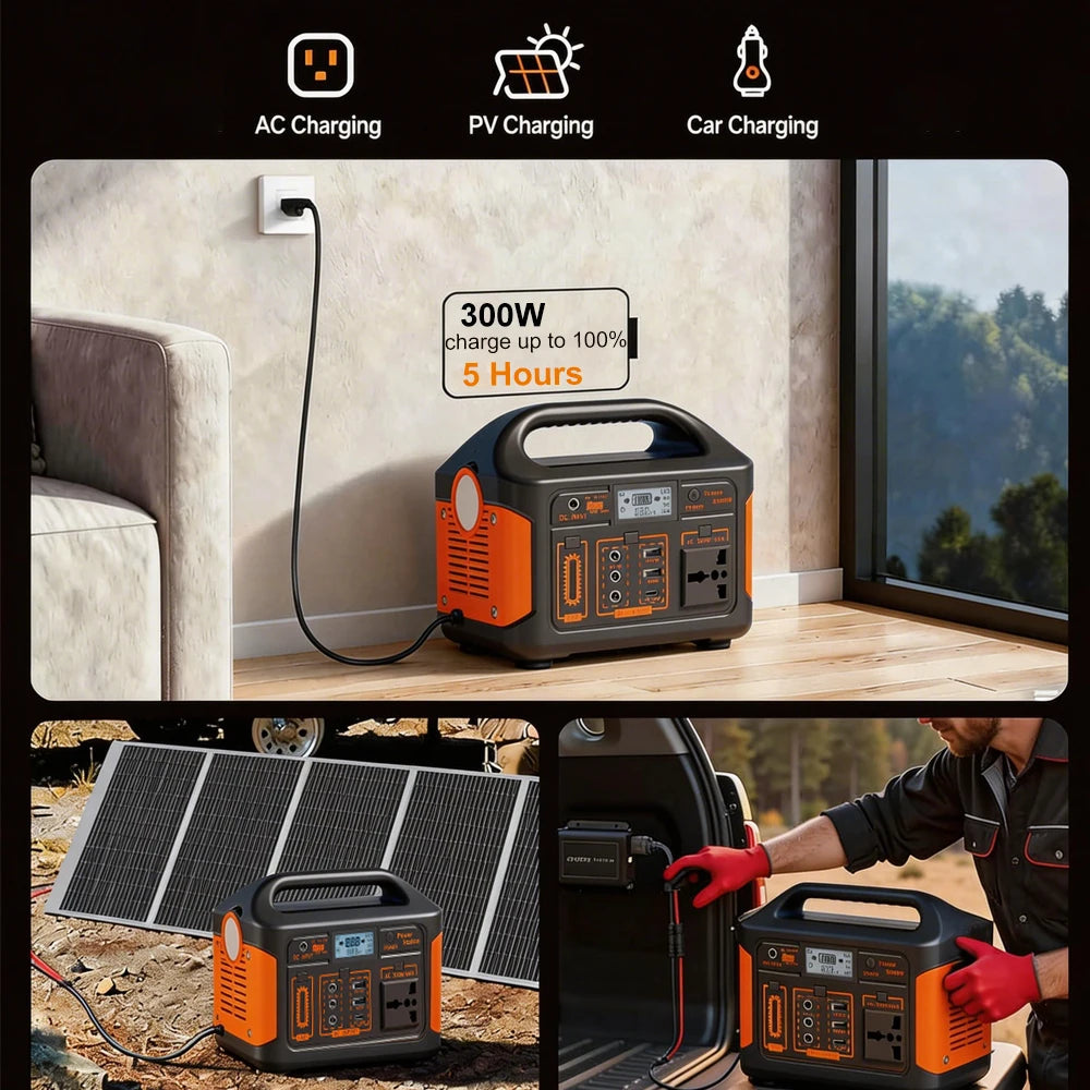 Gaiaray Power Station LiFePO4 — Generador Solar Portátil con Batería de Litio Hierro Fosfato