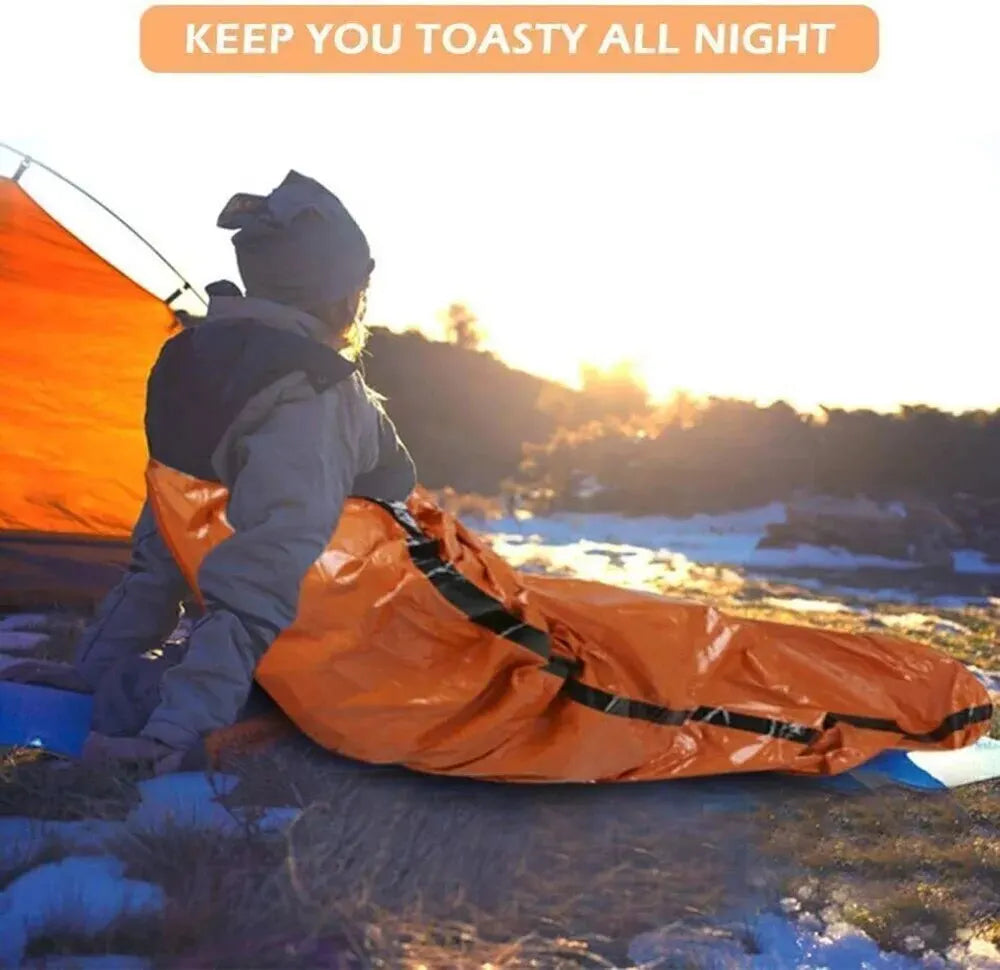 Saco Térmico de Emergencia Impermeable — Bivy Bag para Supervivencia, Camping y Evacuación