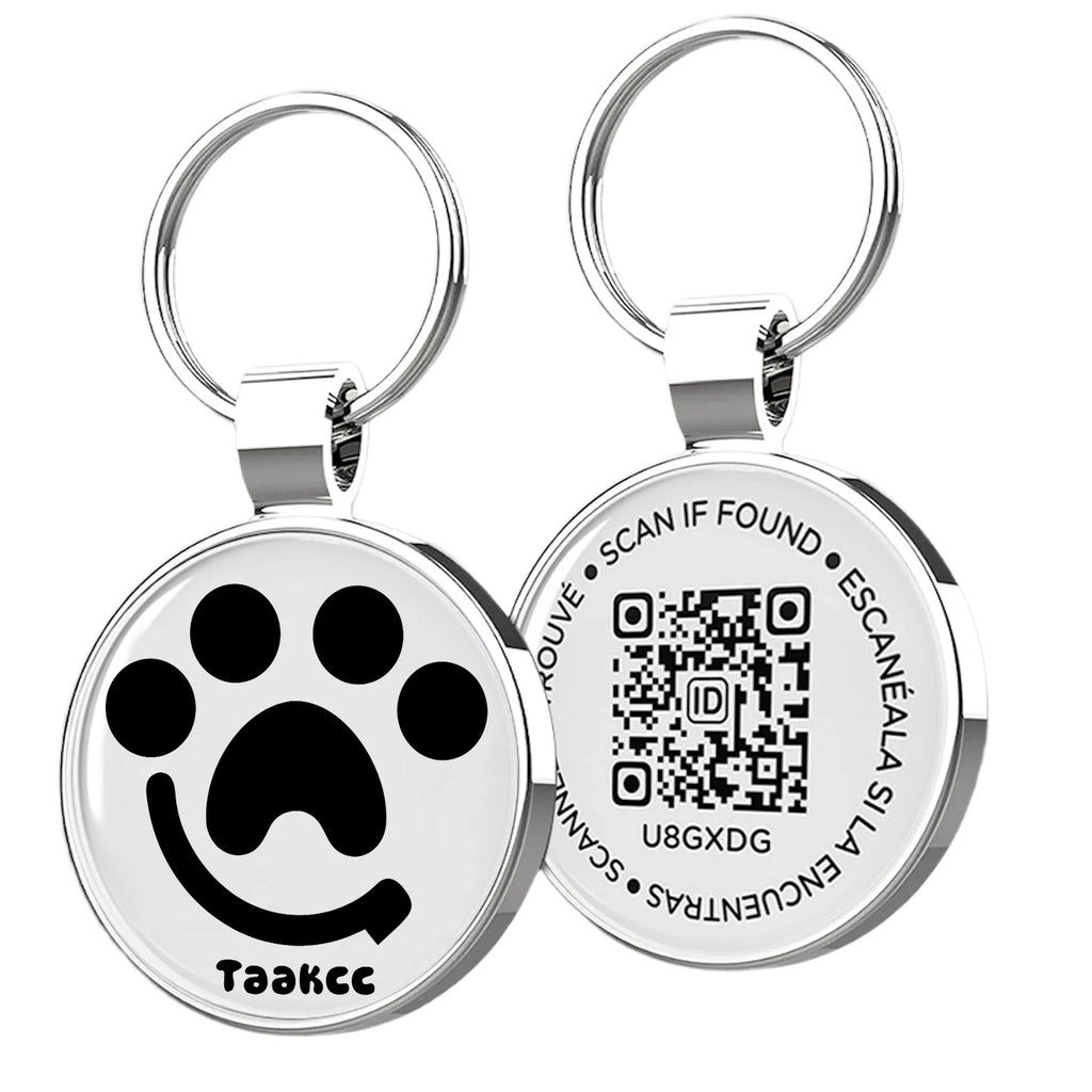 Placa Identificativa QR para Mascotas — Metal Resistente, Sin Cuotas ni Suscripción