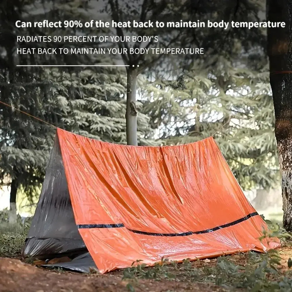 Saco Térmico de Emergencia Impermeable — Bivy Bag para Supervivencia, Camping y Evacuación