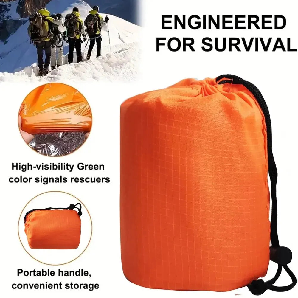 Saco Térmico de Emergencia Impermeable — Bivy Bag para Supervivencia, Camping y Evacuación
